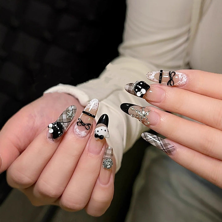 Premium Decorative Nail Art Press-On Set Bowlift