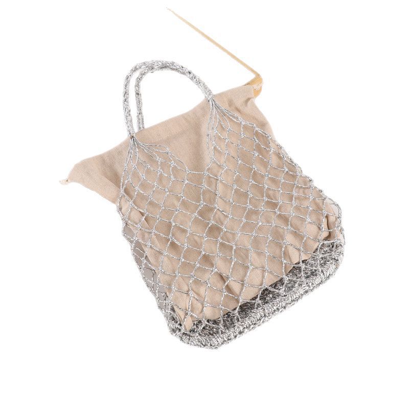 Multifunctional mesh tote bag with lining Bowlift