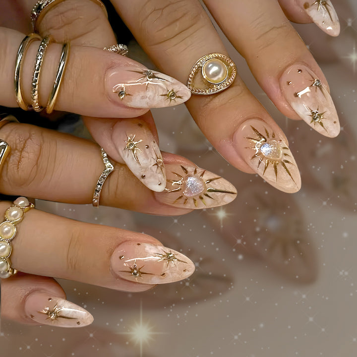 Decorative Nail Art Set with Luxury Metallic Accents Bowlift
