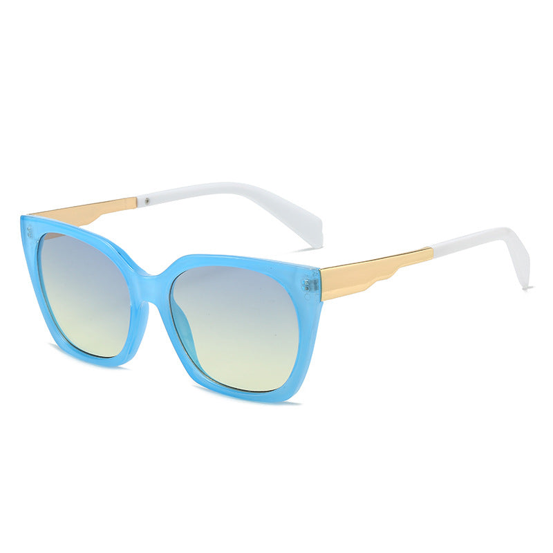 Women's oversized sunglasses with elegant transparent frame and golden accents Bowlift