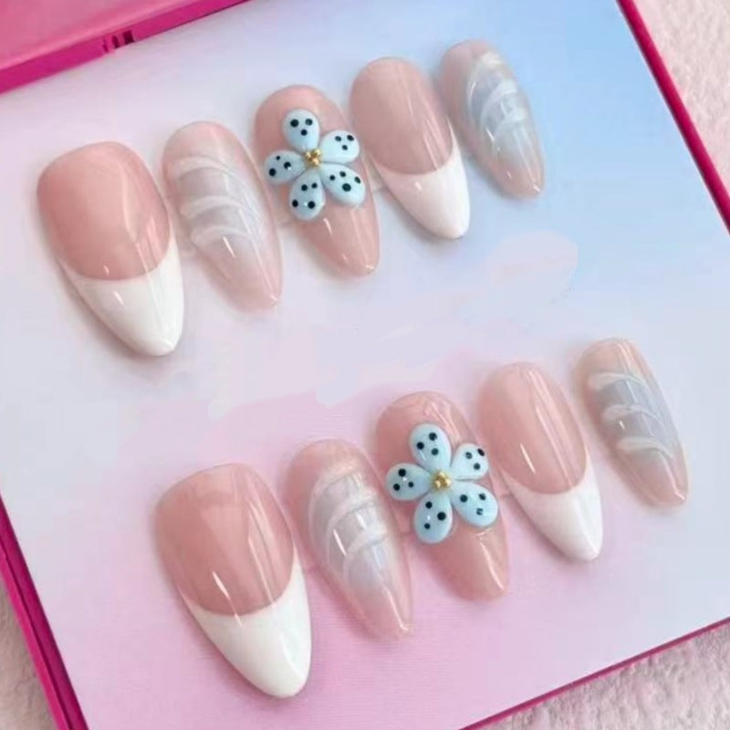 Artistic Floral and Abstract Design Press-On Nail Set Bowlift