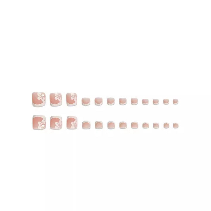 Elegant French Tip Press-On Nail Art Set Bowlift
