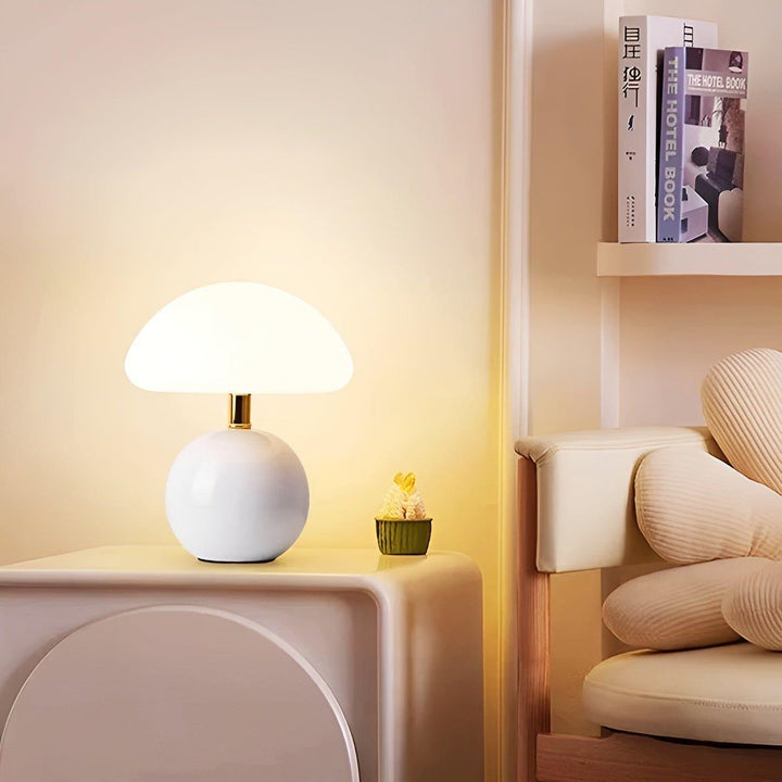 CreamyShine Lamp - Cozy Mushroom Nightstand Lamp | Bowlift