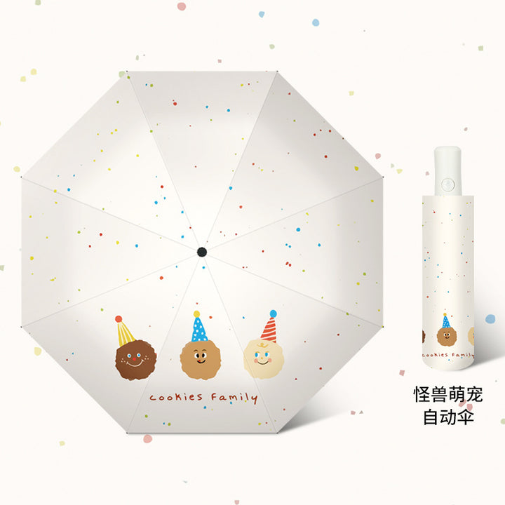 Women Foldable Umbrella with Funny Design Bowlift