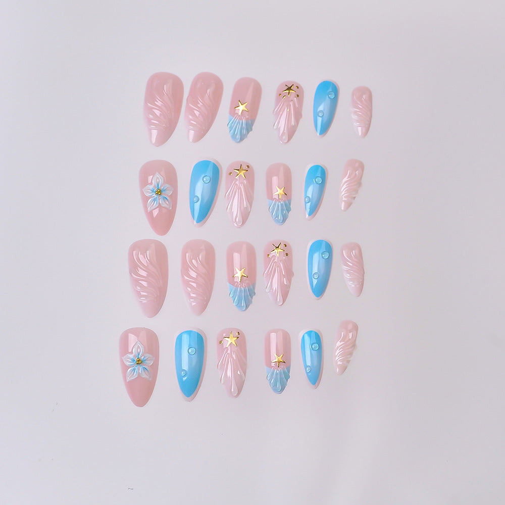 Decorative Press-On Nail Art Set Bowlift 1787294254
