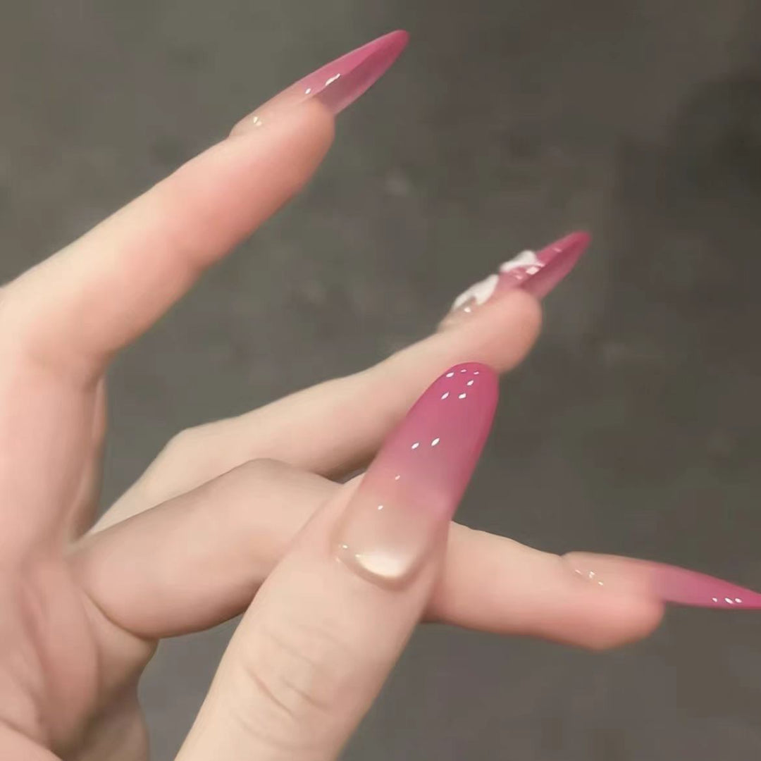 Premium Artistic Ombre Nail Extensions Bowlift