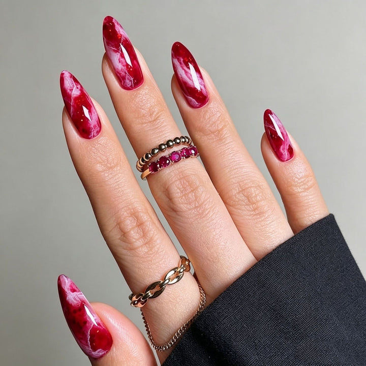 Elegant Press-On Nail Tips with Decorative Bow Bowlift