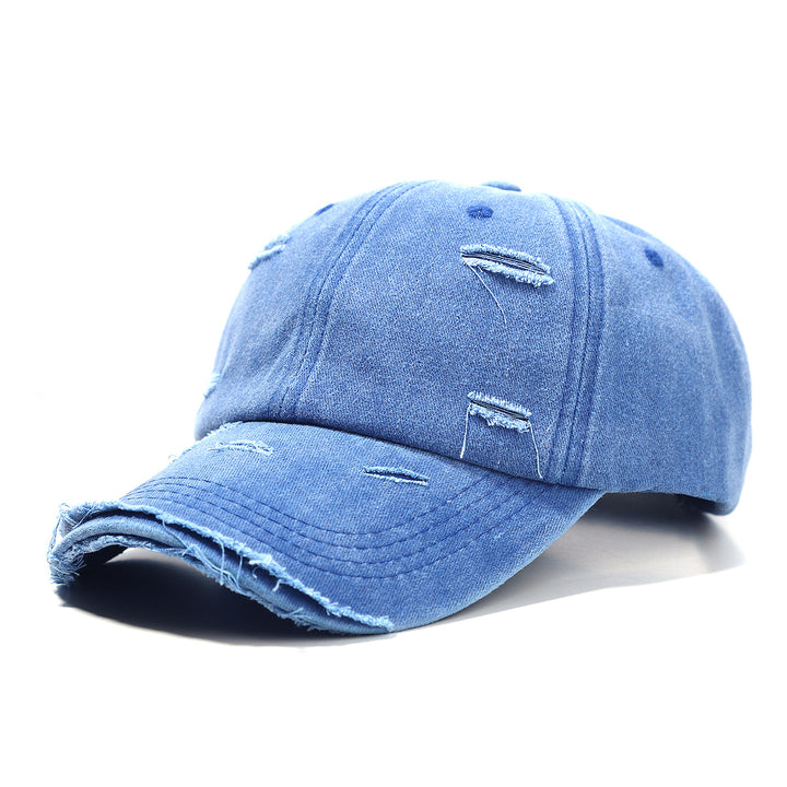 Women's washed baseball cap with destroyed look Bowlift