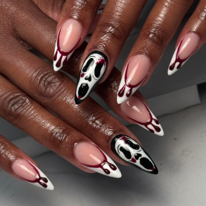 Artistic Horror-Themed Press-On Nails Bowlift