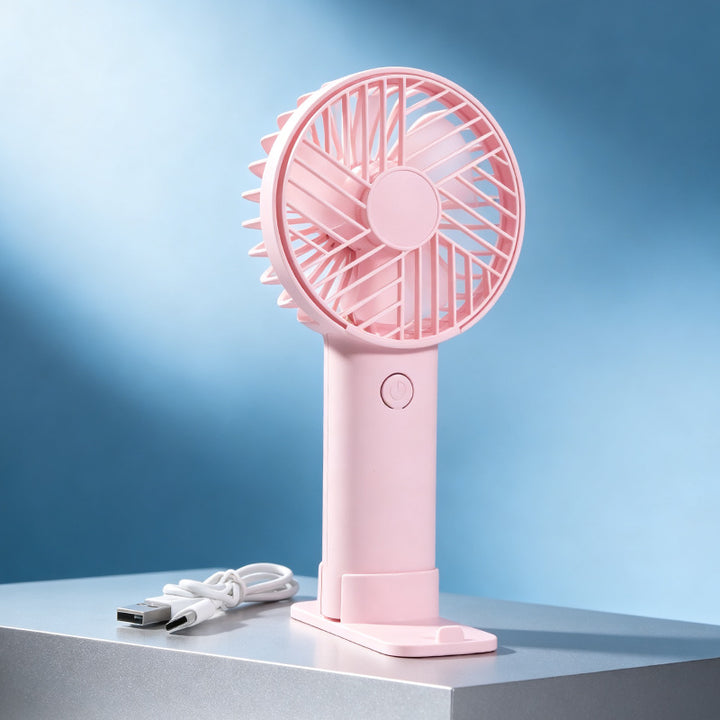 Women's Portable USB Mini Hand Fan with Flexible Tilt Mechanism Bowlift