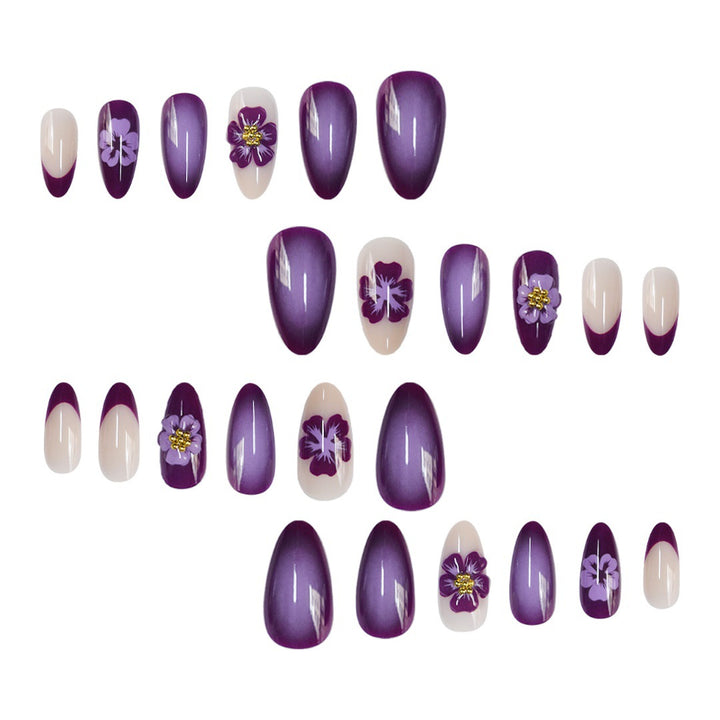 Floral 3D Press-On Nail Extensions Bowlift