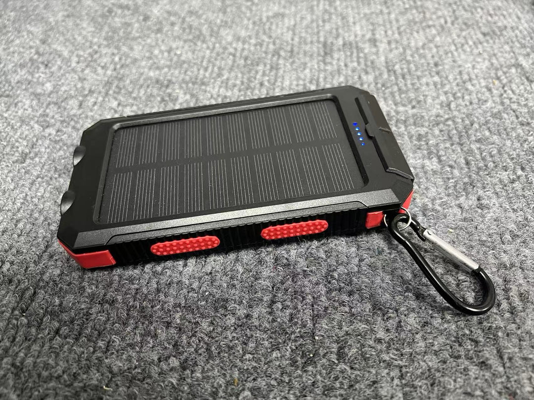 Portable solar power bank with integrated charging plug function Bowlift