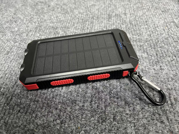 Portable solar power bank with integrated charging plug function Bowlift