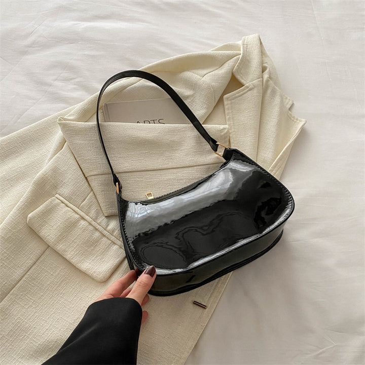 Chic Patent Leather Shoulder Bag Bowlift