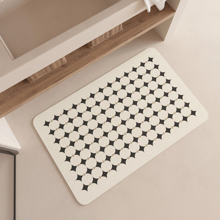 Modern Geometric Patterned Bath Mat Bowlift