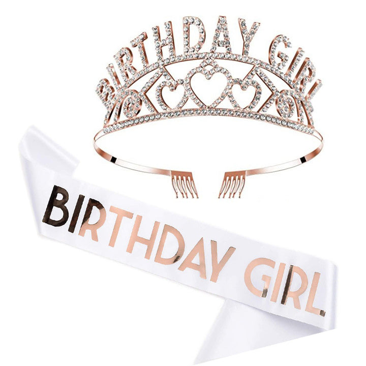 Women's Sparkling Tiara and Sash Set Bowlift
