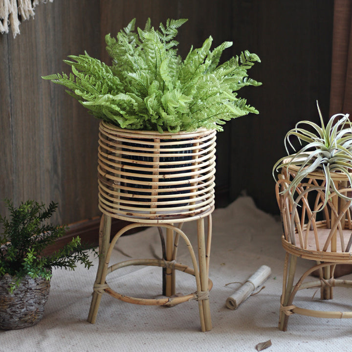 Rattan plant stand with modern design Bowlift