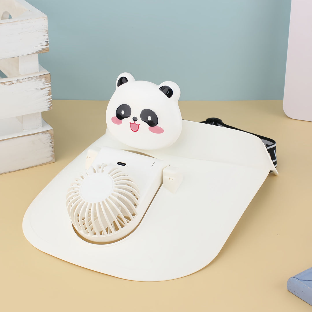 Ladies Portable USB Desk Fan with Cute Panda Design Bowlift