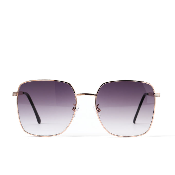 Women's square sunglasses with elegant metal frame and mirrored lenses Bowlift