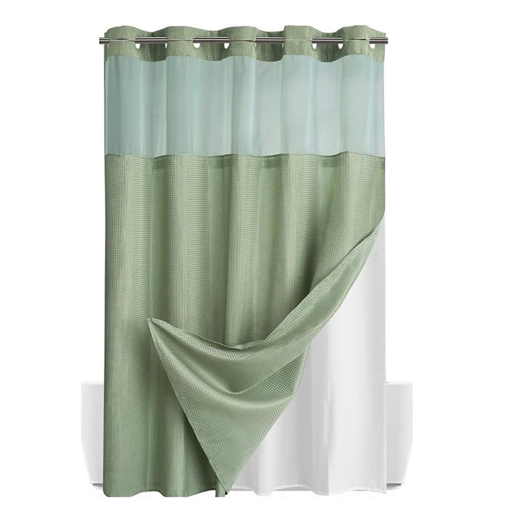 Textured Weave Shower Curtain Bowlift
