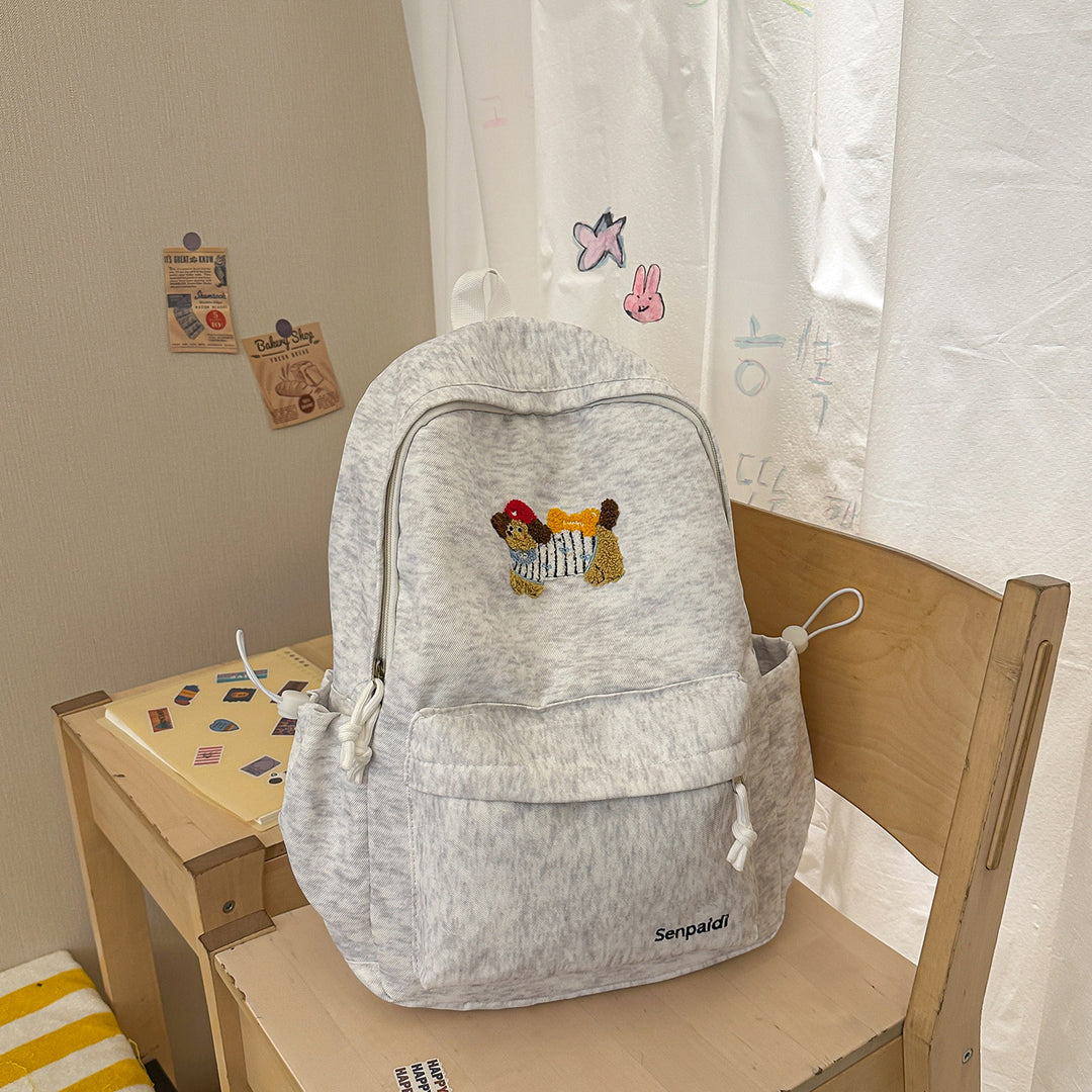 Playful Embroidered Backpack