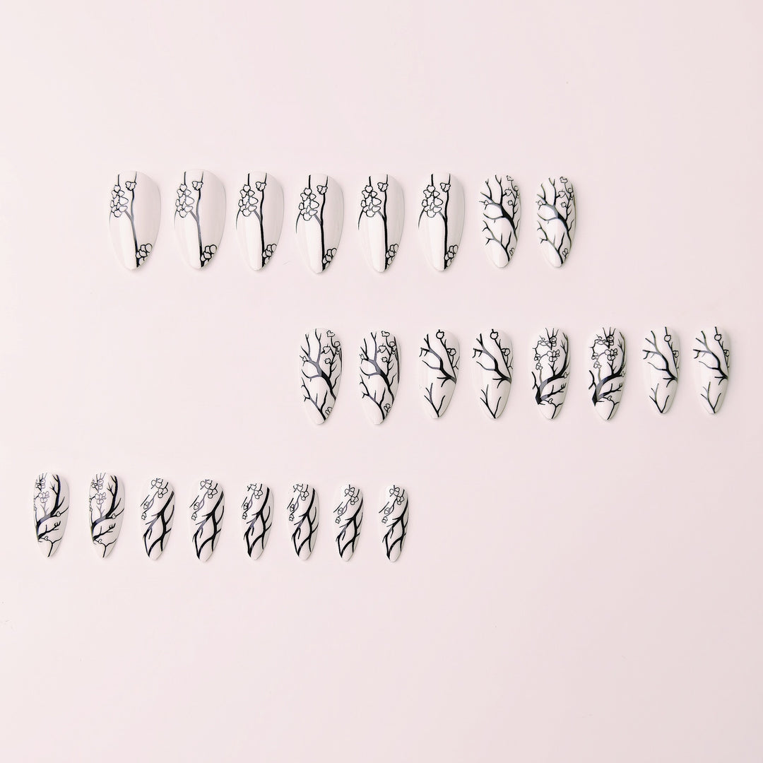 Artistic Branch Pattern Nail Art Bowlift