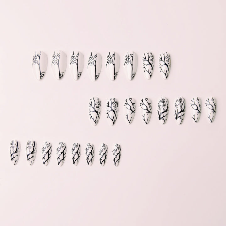 Artistic Branch Pattern Nail Art Bowlift