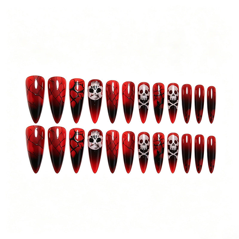 Artificial nail set with Halloween designs and elegant accents Bowlift