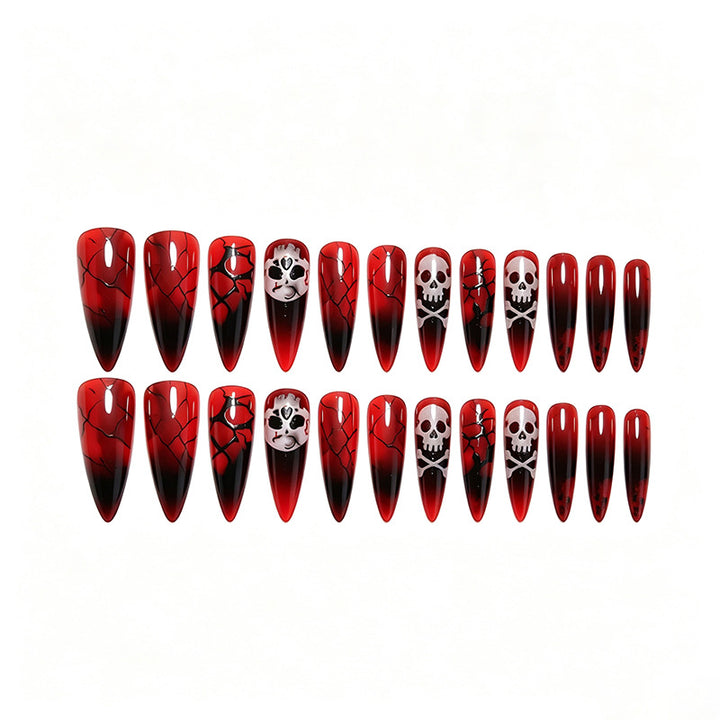 Artificial nail set with Halloween designs and elegant accents Bowlift