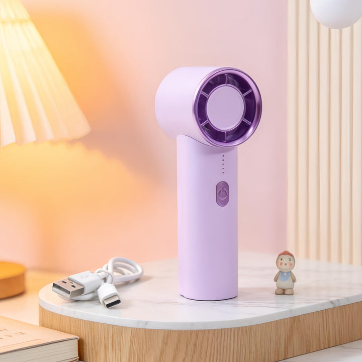 Women's Portable Handheld Fan with USB Charging Function and Flexible Design Bowlift