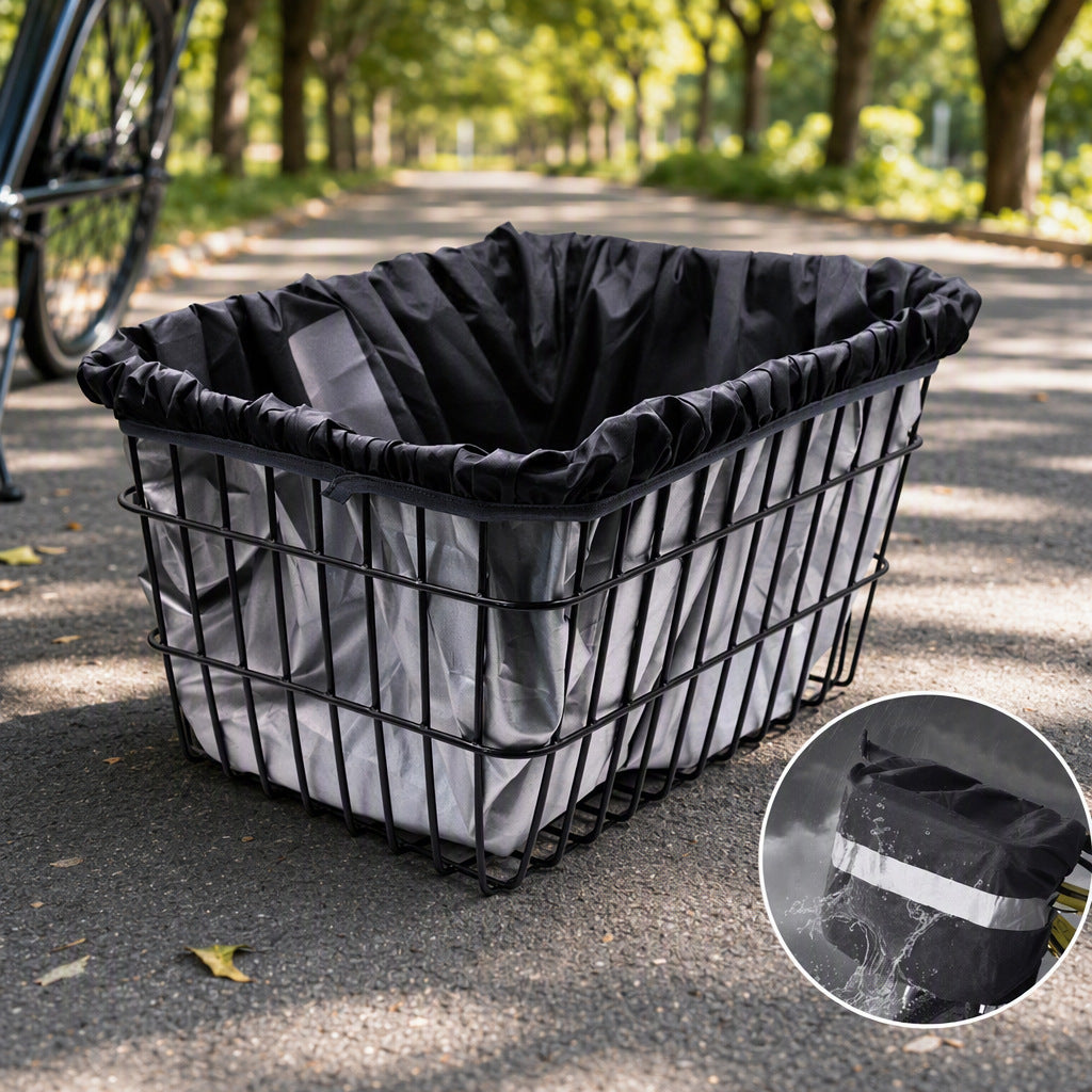 Waterproof Reflective Drawstring Bicycle Basket Liner Bowlift