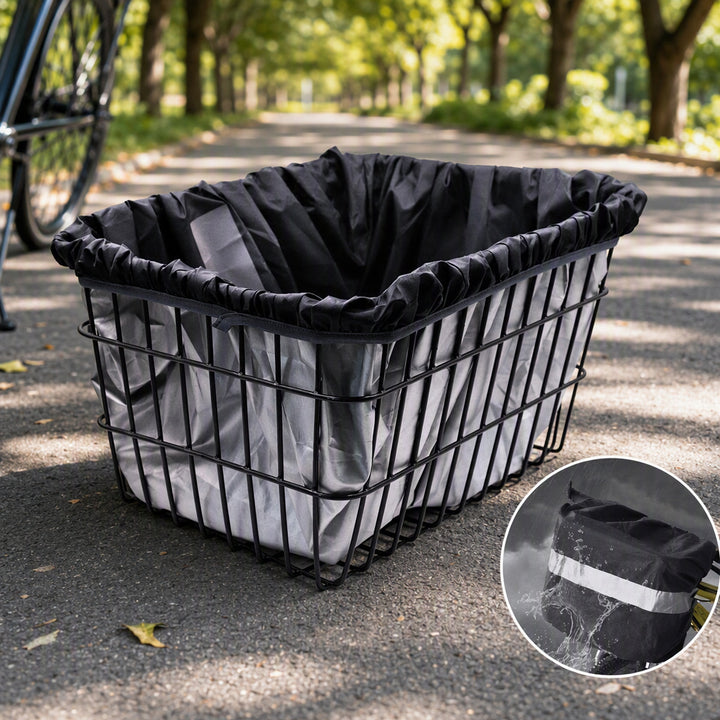Waterproof Reflective Drawstring Bicycle Basket Liner Bowlift
