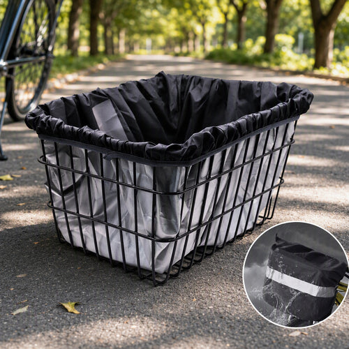 Waterproof Reflective Drawstring Bicycle Basket Liner Bowlift
