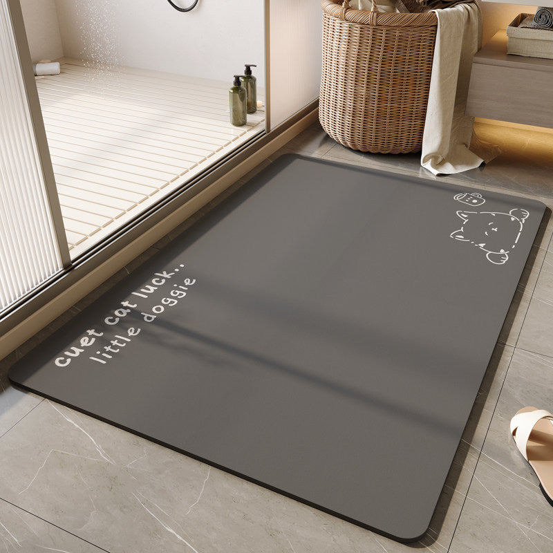 Decorative Floral Bath Mat Bowlift