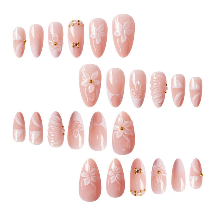 Decorative Floral Press-On Nail Extensions Bowlift 1787913948