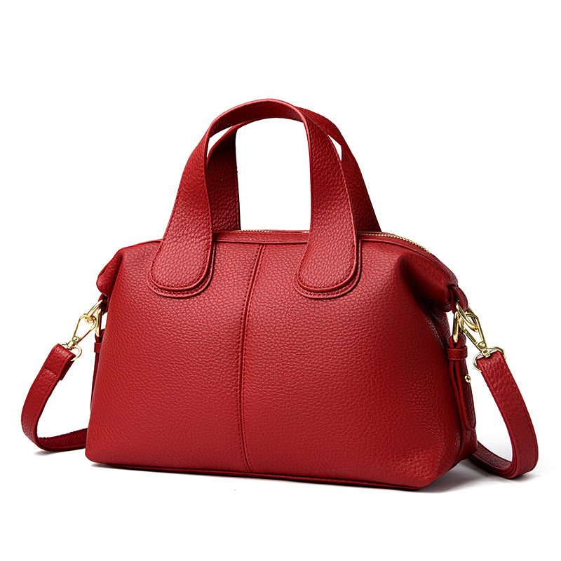 Elegant Faux Leather Handbag Bowlift