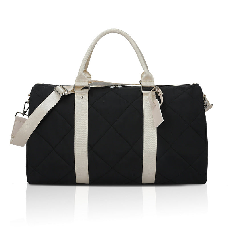Quilted Travel Duffel Bag with Adjustable Strap Bowlift