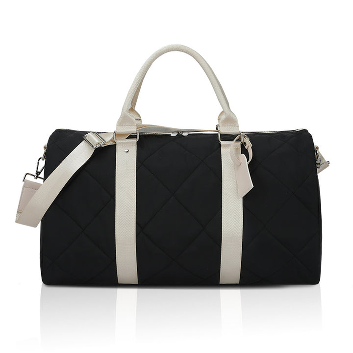 Quilted Travel Duffel Bag with Adjustable Strap Bowlift