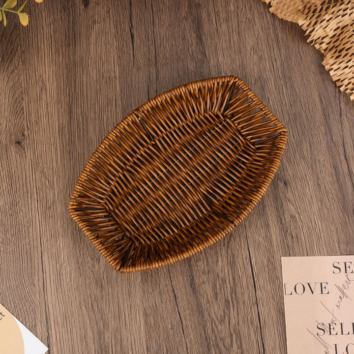 Handcrafted Oval Woven Basket Bowlift