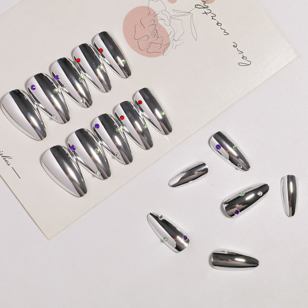 Glamorous Metallic Press-On Nail Set Bowlift