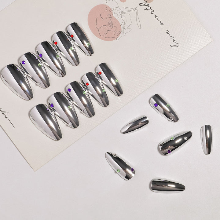 Glamorous Metallic Press-On Nail Set Bowlift