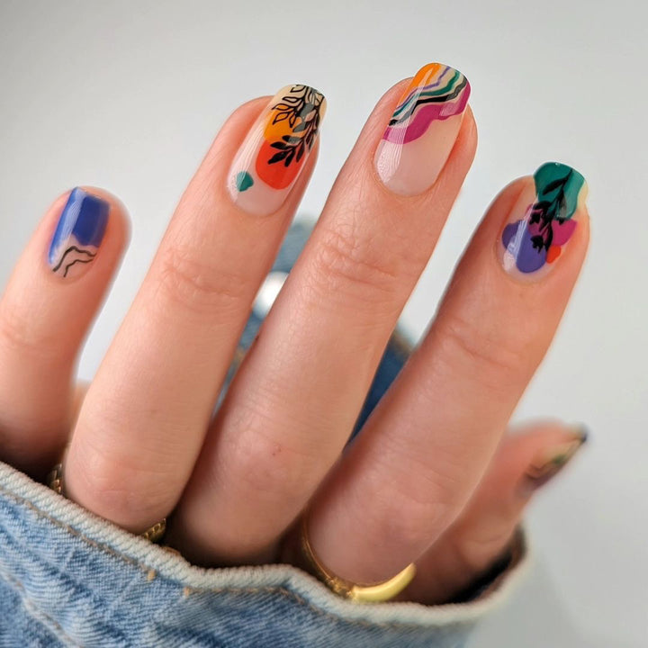 Artistic nail design with colorful accents Bowlift