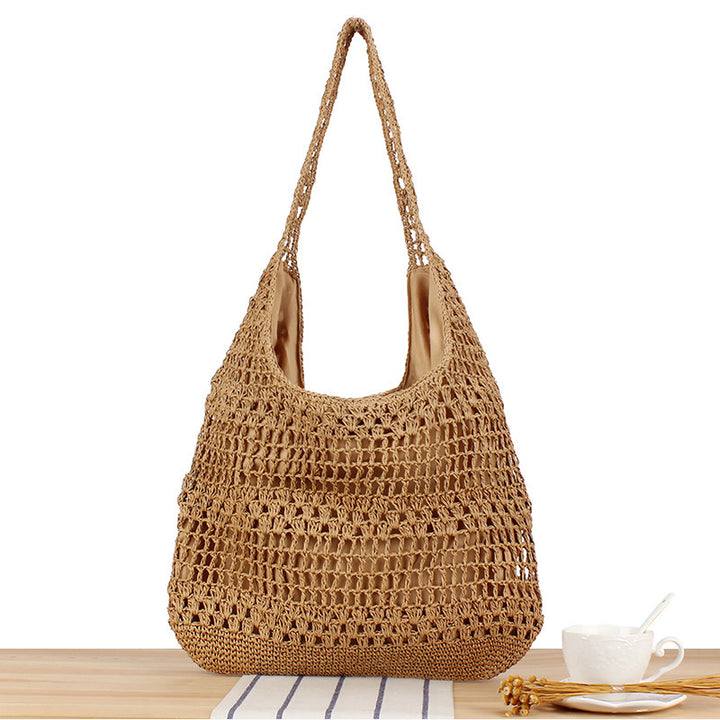 Basket bag with floral appliqué Bowlift
