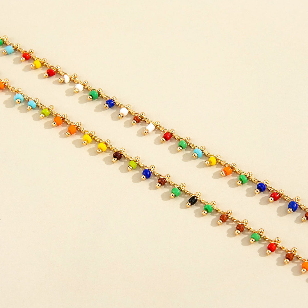 Colorful Beaded Anklet Bowlift