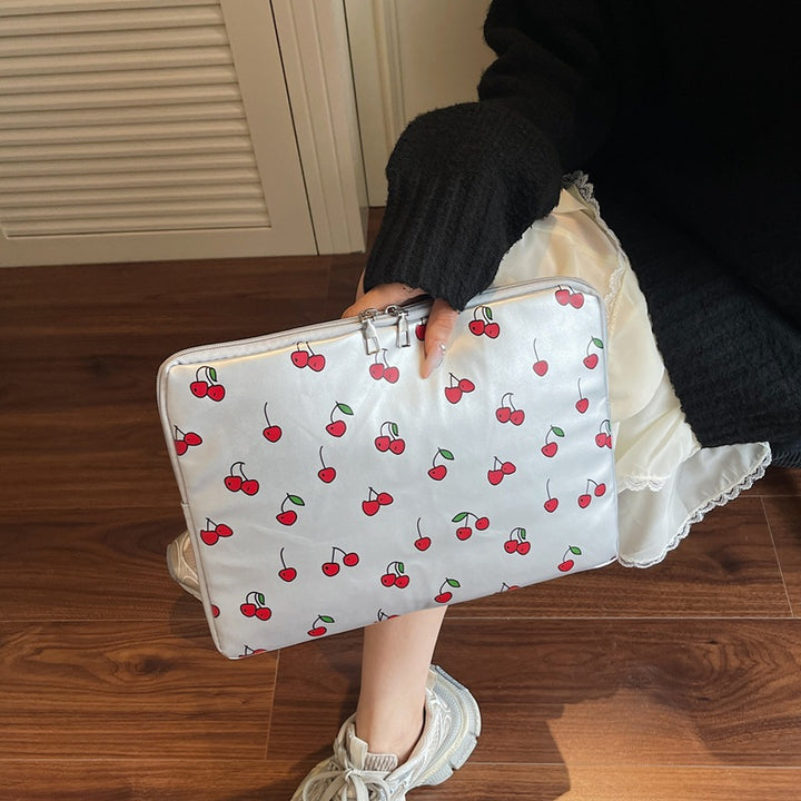 Playful Cherry Print Laptop Sleeve Bowlift