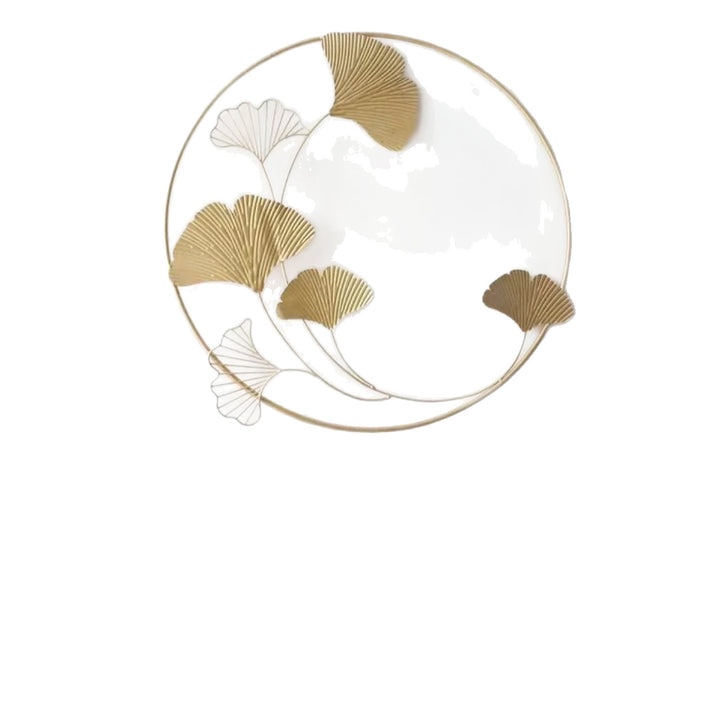 Elegant Ginkgo Leaf Decorative Wall Art Sculpture Bowlift