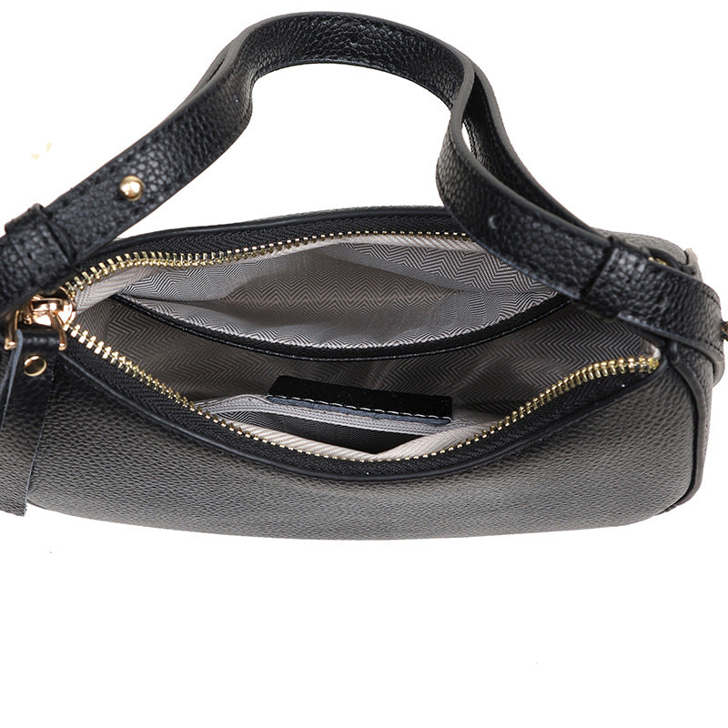 Stylish Pebbled Leather Hobo Bag Bowlift