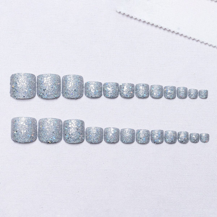 Glamorous Glittery Toe Nail Art Bowlift