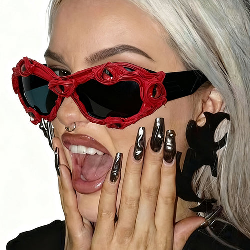 Women's creative designer sunglasses with extravagant 3D elements Bowlift