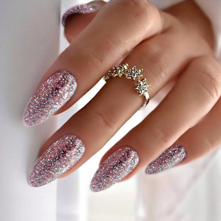 Glittering Stiletto Press-On Nail Set Bowlift